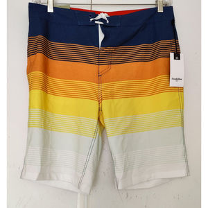 Goodfellow & Co. Men's Striped Sunset 10" Board Shorts 33" Waist NEW